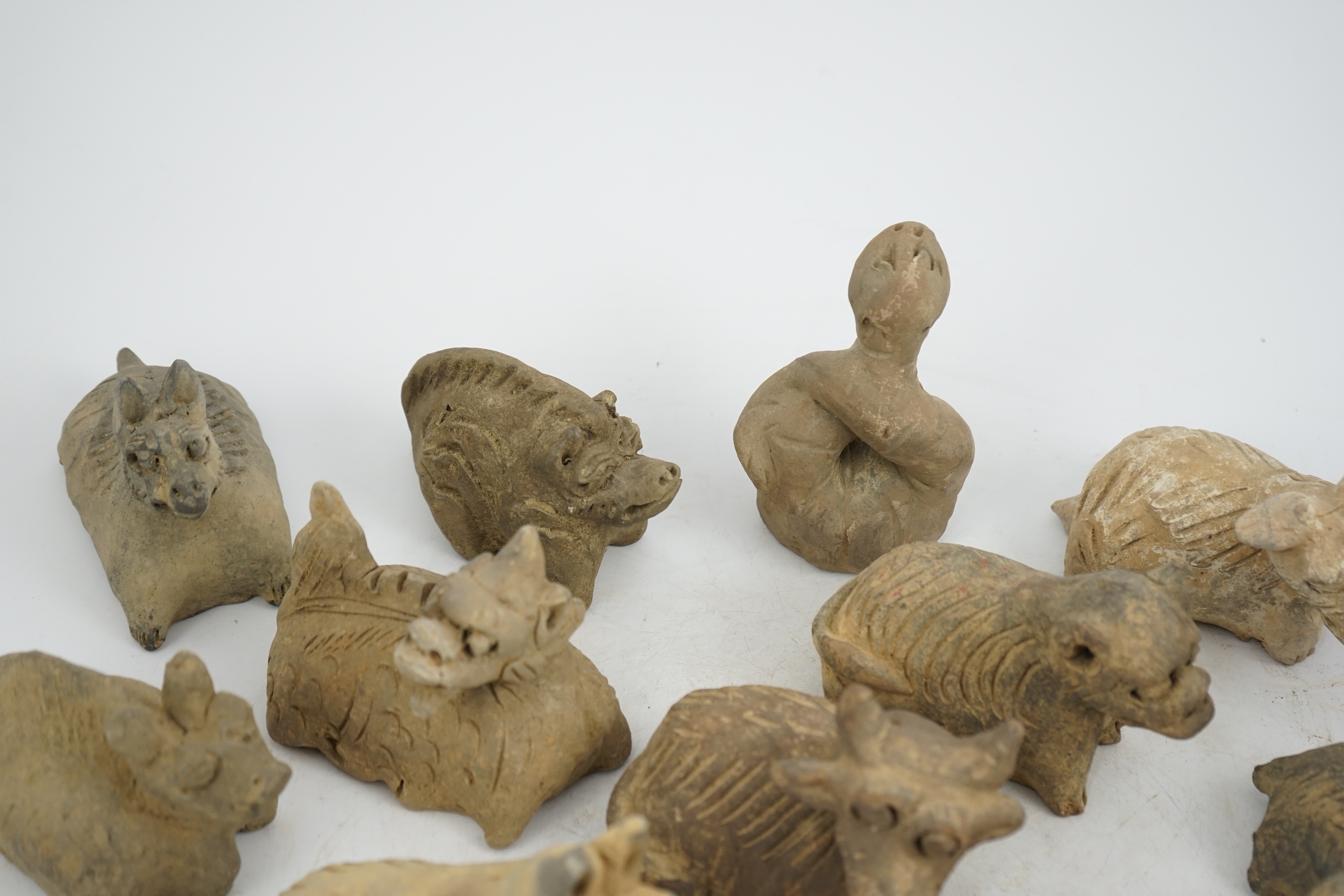 A set of twelve Chinese Buddhist pottery zodiac animals, Song Dynasty (AD 960-1279) or the Yuan Dynasty (AD 1279-1368)